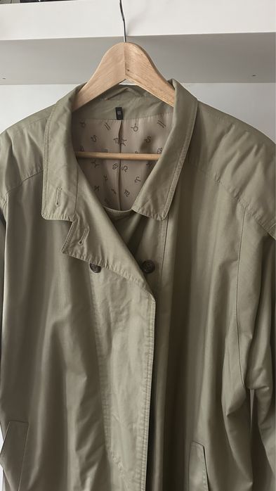 Trencz płaszcz jesienny khaki zielony damski