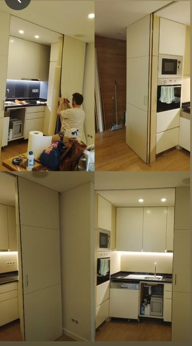 Aplicação de vinil cozinhas, aplicação de papel de parede