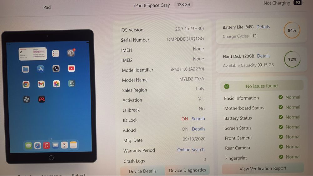 Ipad 8gen 128g (2021)  aceito troca ps4 pro