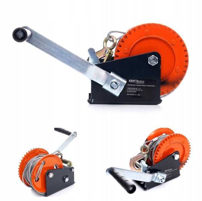 NOWA!!! Wyciągarka korbowa linowa ręczna 540 kg 10 m liny