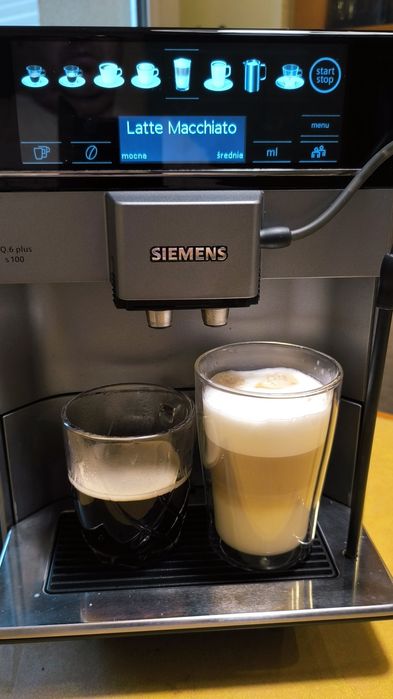 Ekspres aut. Siemens EQ6 plus s100. Sprawny filmy