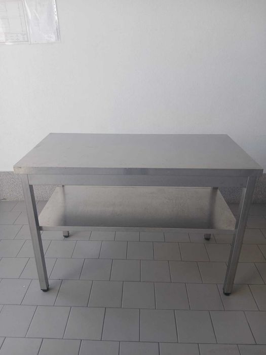 Escaparate em aço inox bancada neutra mesa apoio