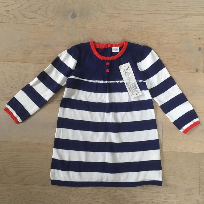 Нове тепле плаття платье длинный рукав f&f на 1 - 1.5 р. 80 - 86 см