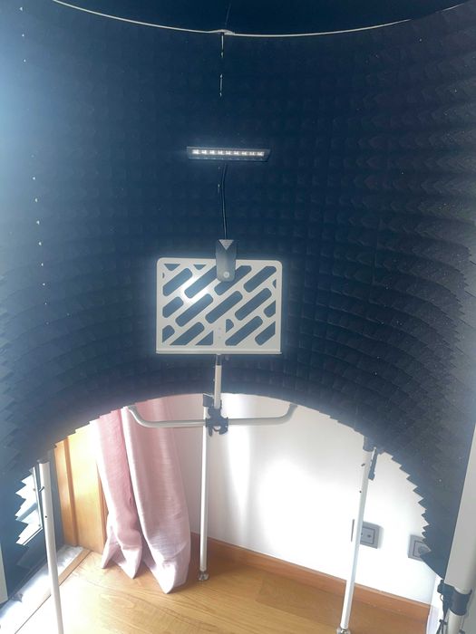 Cabine de Voz Estúdio Portátil para Podcast e música - Vocal Booth