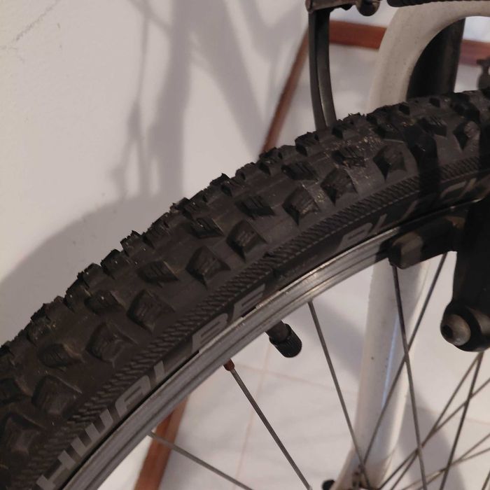 Bicicleta revisada com pneus novos
