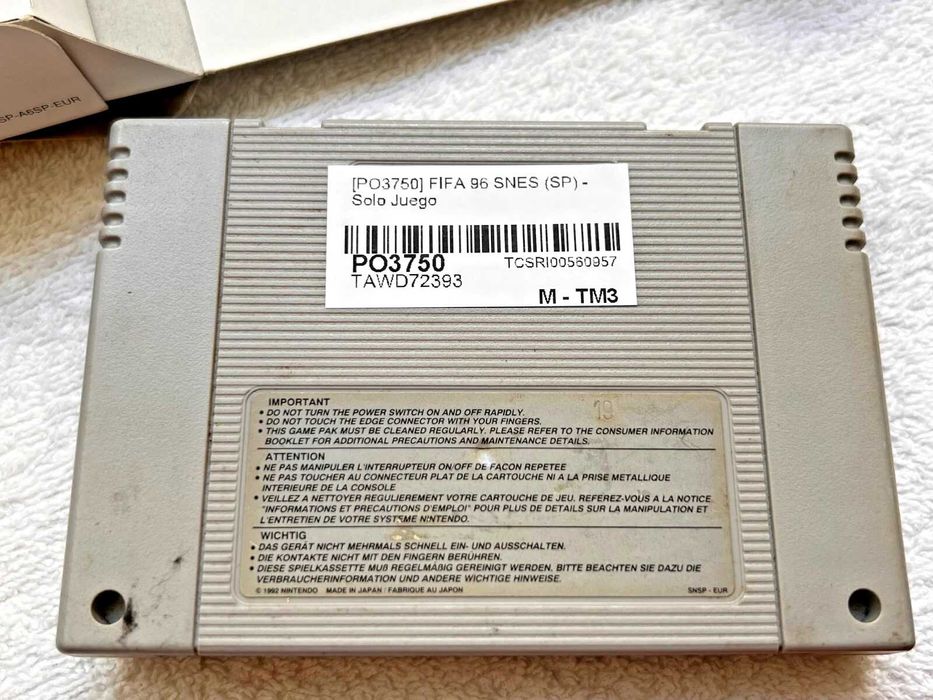 FIFA Soccer 96 Nintendo SNES Super Nintendo PAL EUR