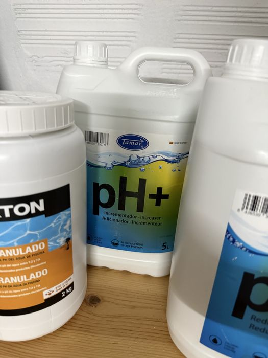 Produtos para Piscina/Jacuzzi (Ph+, Ph+ granulado e Ph-)