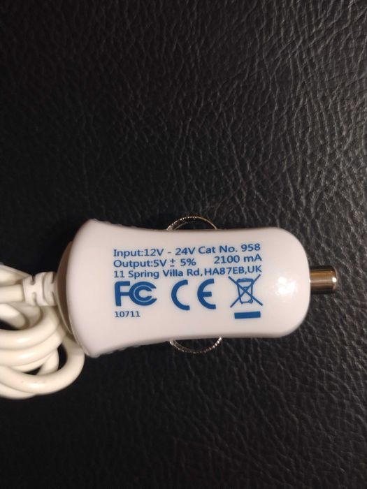 oryginalna ladowarka samochodowa TECH 2100 mA 5V micro usb