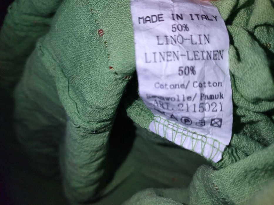 Lniana, włoska suknia, plus size