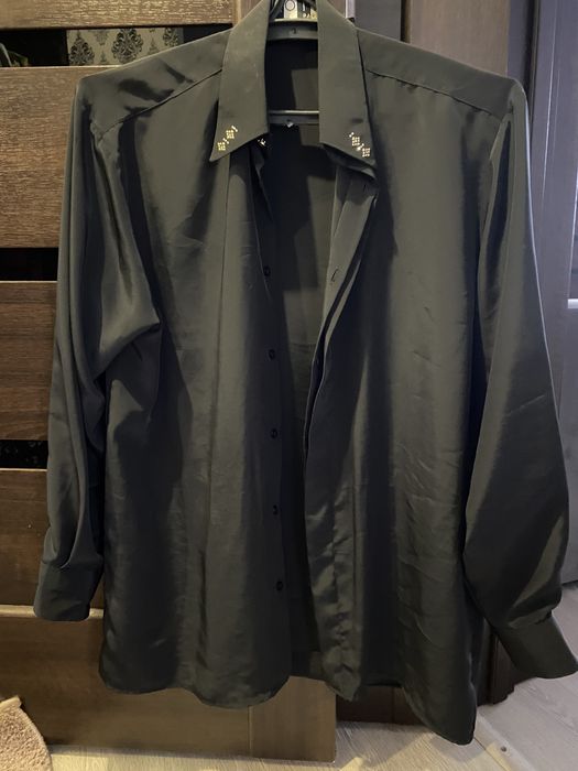 Рубашка чорна шифон оверсайз