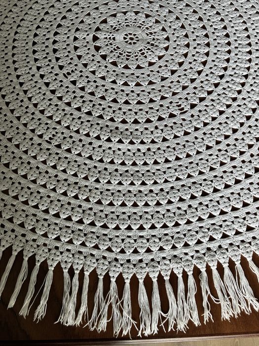 Toalha de renda redonda