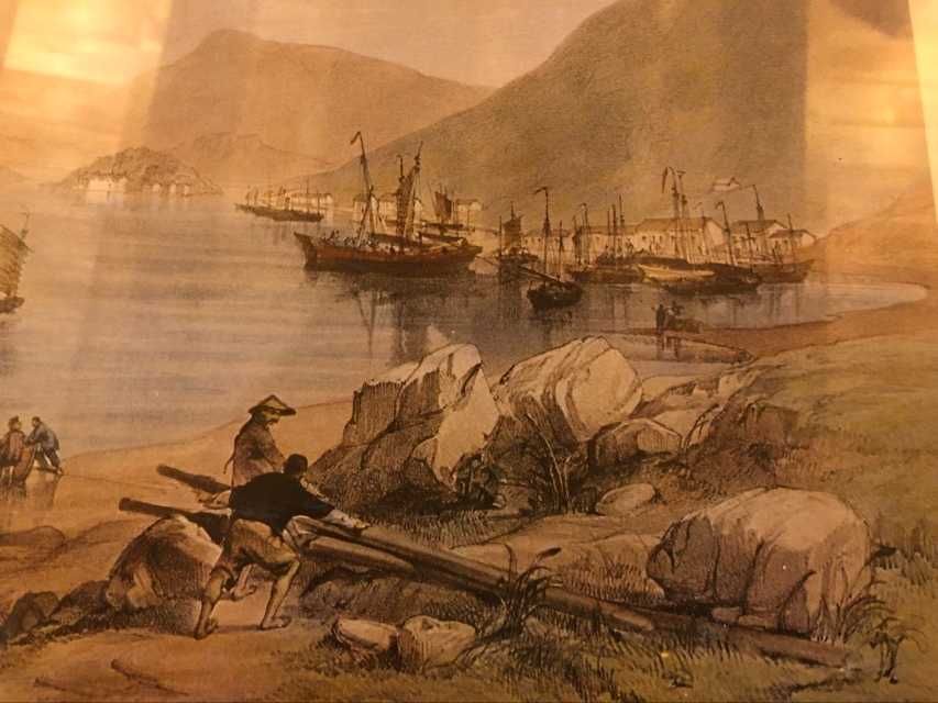 South Side of Chuck-Pye-Wan Bay looking East, H Kong,1846, Murdoch B.