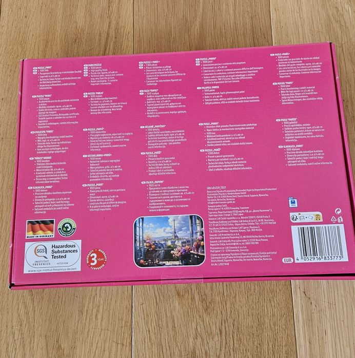 Puzzle Paris 1000 peças NOVO