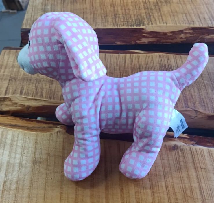 Мягкая игрушка розовый щенок 27см пёсик собачка