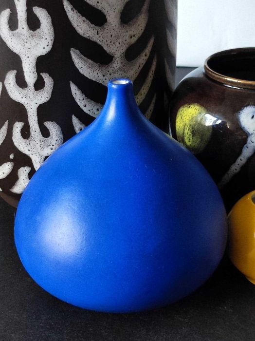 Stara ceramika modernistyczny wazon kropla nierozpoznany, Design