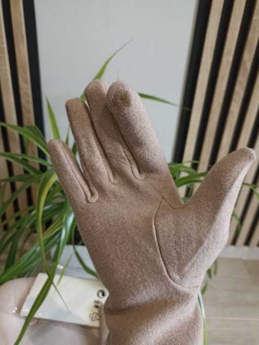 Rękawiczki beżowe/fango