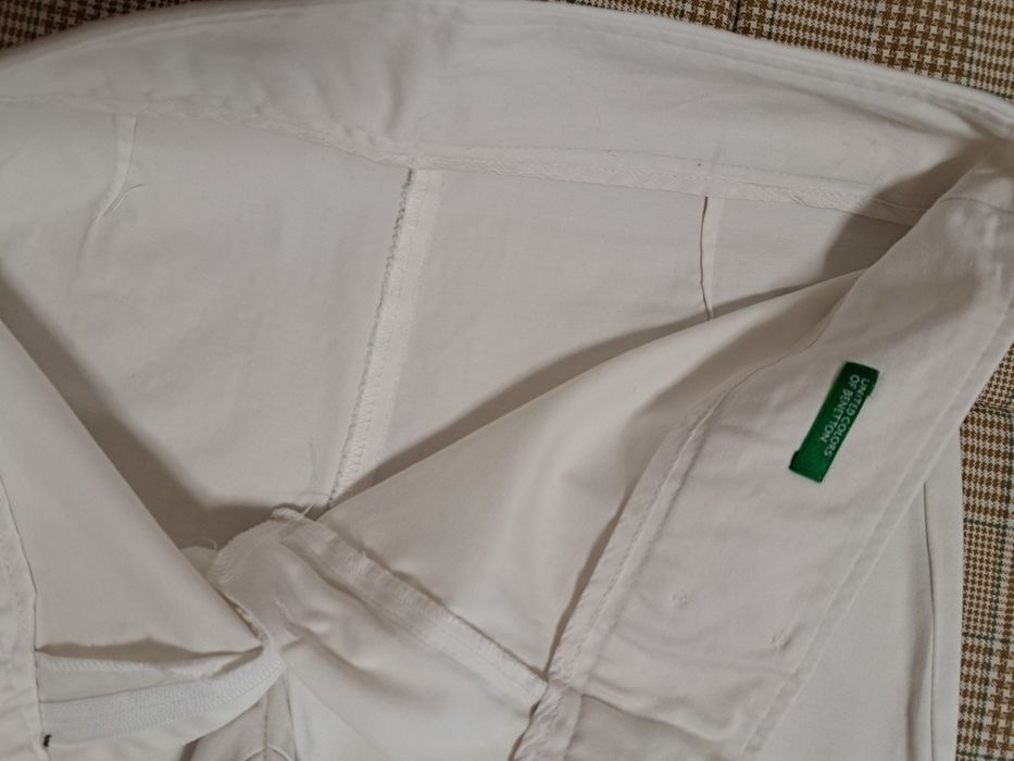 Calça Senhora T.38-Marca Benetton  Branca