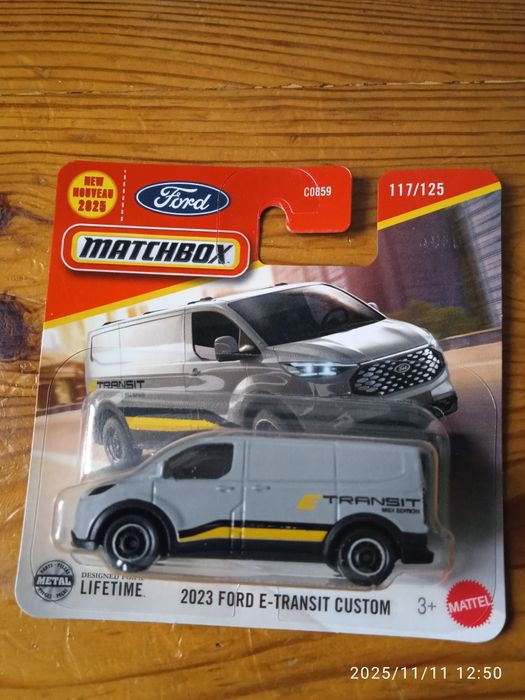 Matchbox Ford E Transit Custom Ford Transit Szary