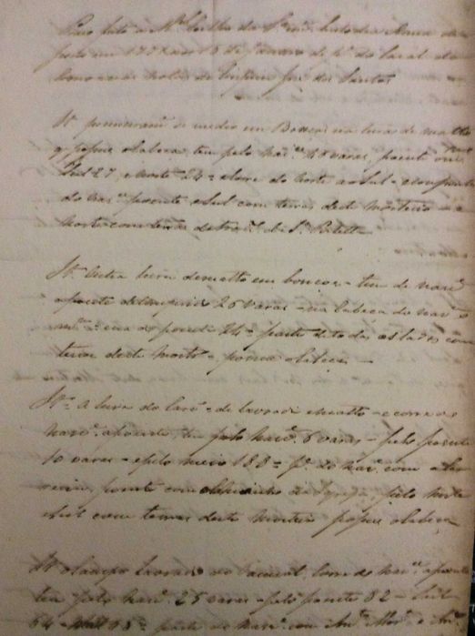 Manuscrito. Lista de bens ( Terrenos ). Herança. Séc. XVIII...
