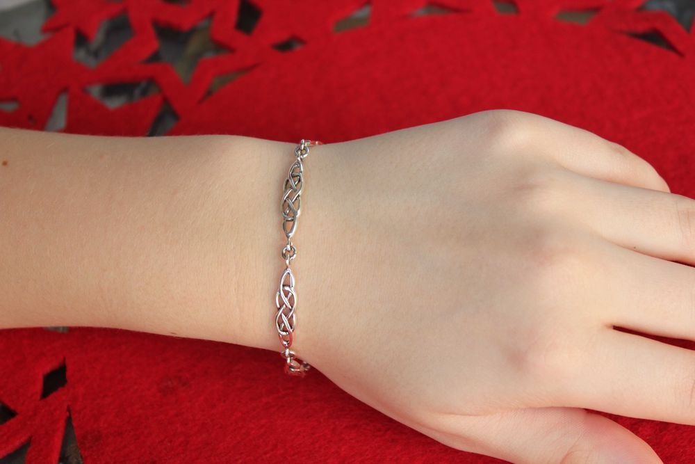 Bransoletka srebrna 925, celtycka, Prezent, BR10485