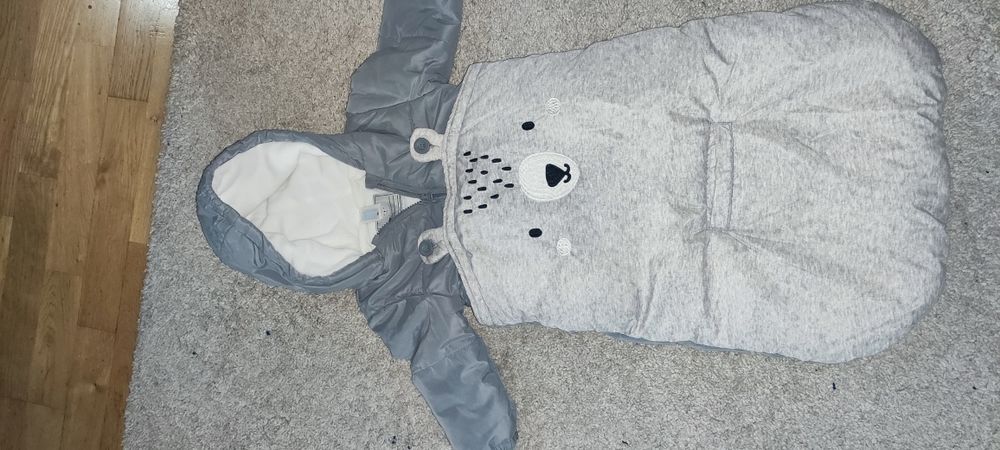 Saco cama 2 em 1 com casaco 9m a 18 meses
