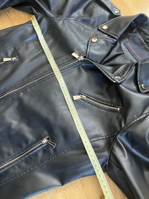 Kurtka ekoskóra Trussardi Jeans 44 czarna