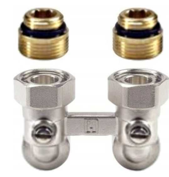 HONEYWELL i simplex - Zawór odcinający podwójny kątowy 3/4" z uszczelnieniem -  6sztuk