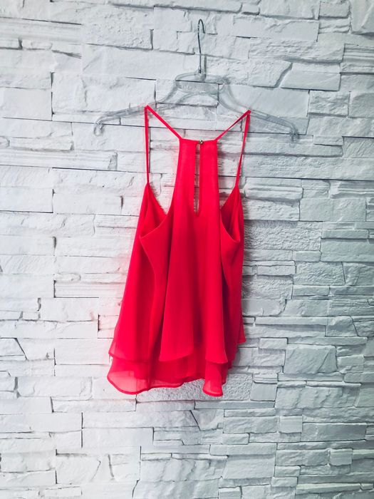 Pomarańczowy neonowy top Bershka