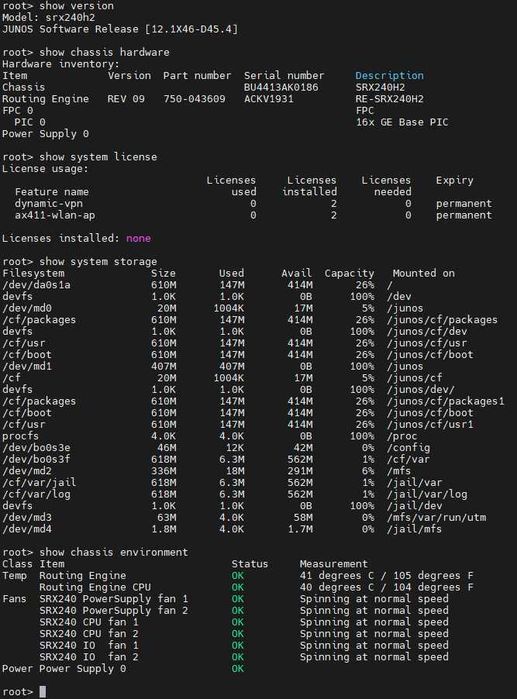 Juniper SRX240 H2