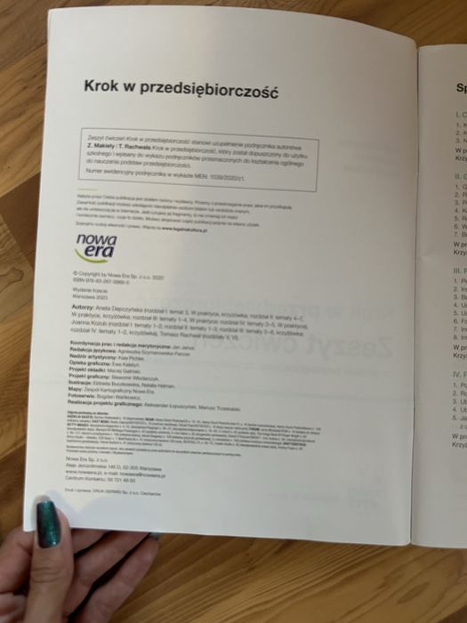 Krok w przedsiębiorczość - zeszyt ćwiczeń