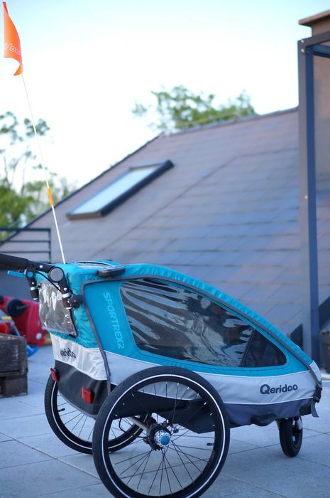 Przyczepka rowerowa Qeridoo Sportrex 2 (2 dzieci) - bardzo dobry stan