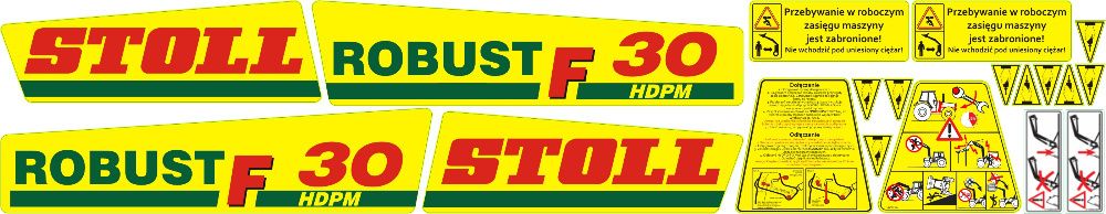 Naklejki Stoll Robust F31 F15 F35 F30 Kompakt ecoline