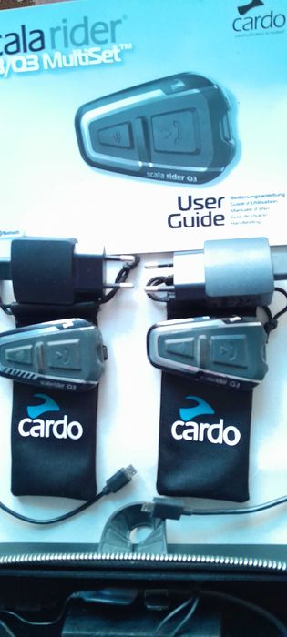 Interkom motocyklowy, intercomy 2 szt. CARDO SCALA RIDER Q3 DUAL - podwójny zestaw