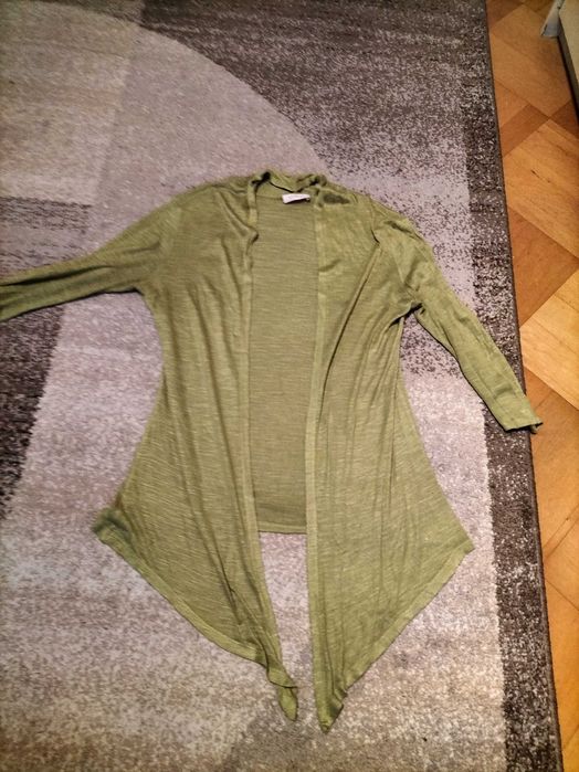 Oliwkowo-pistacjowy lekki sweter Orsay S