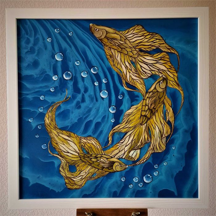 Natale Air / Живопис / картина / 40/40 Мixed media Art / 2020 / #156