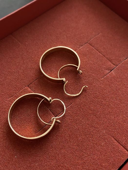 Złote kolczyki 585 vintage retro PRL