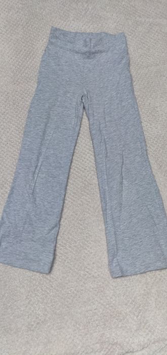 Spodnie bawełniane dzwony z wysokim stanem 140