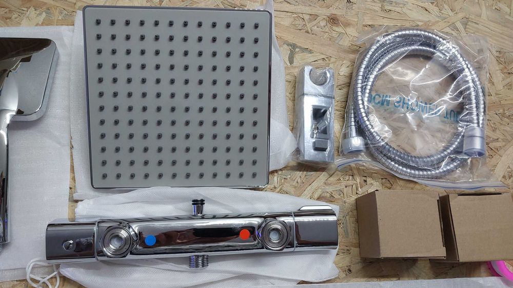 Bateria prysznicowa, deszczownica z termostatem