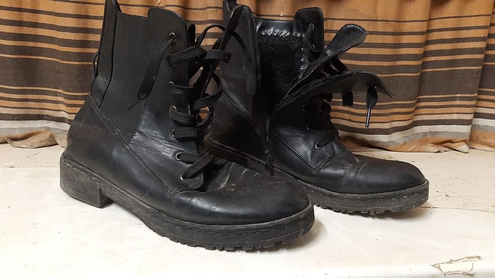 Сапоги кож. на меху р41 и 40р.
