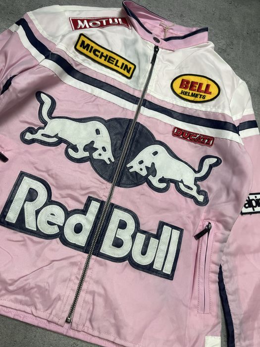 Różowa Kurtka red bull kurtka wyścigowa