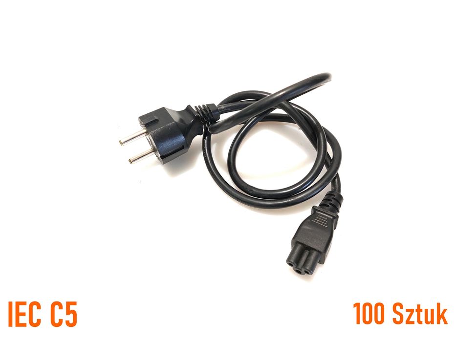Kabel zasilający IEC C5 koniczynka do Laptopa, TV (100 sztuk)
