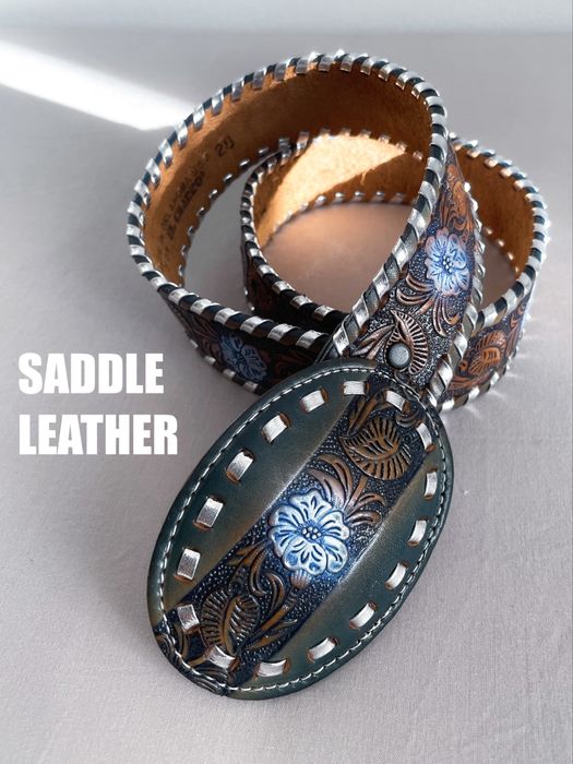 Pasek kowbojski skóra naturalna saddle leather El Charro 70 cm