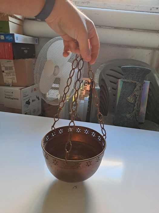 Vaso suspenso de cobre