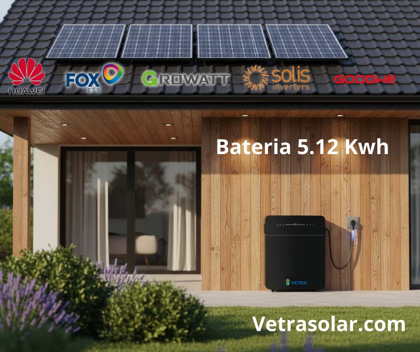 Bateria 5.12kwh Solar, backup, bi-horário, com ou sem painéis solares
