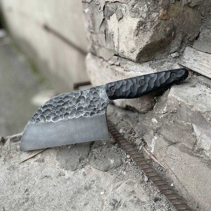 Кухонна сокира СЕРБ KN69 + мусат KN167 Кухонный топорик подарочный