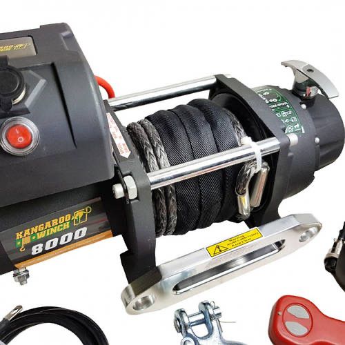 Лебедка PowerWinch k 8000 sr-12v с синтетическим тросом