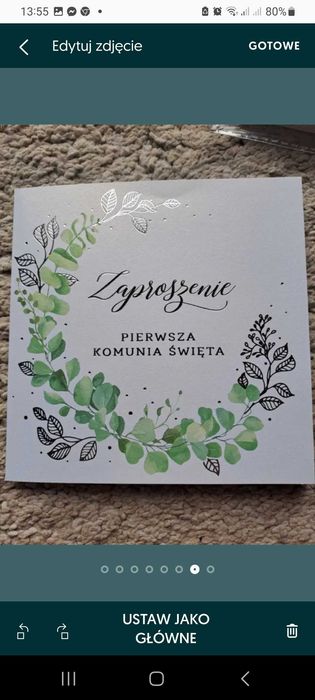 Garnitur komunijny Stan-dar 134 + buty+ zaproszenia komunijne