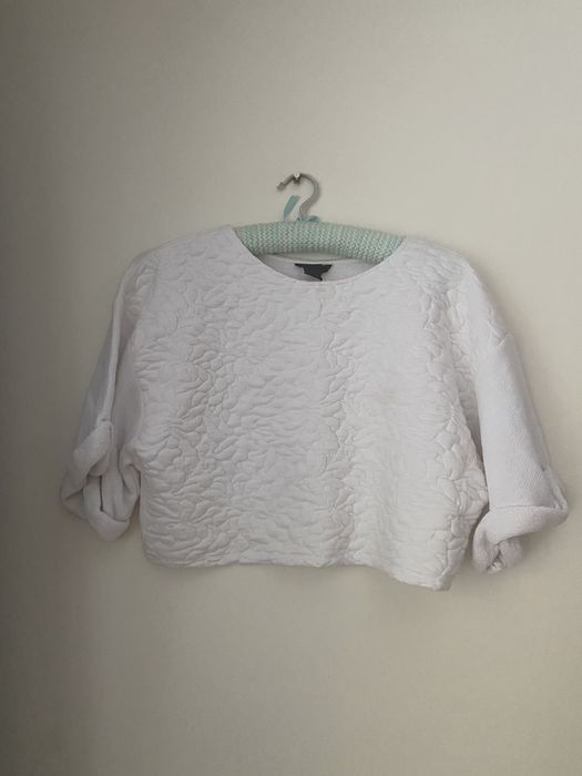 Bluza crop h&m pikowana
