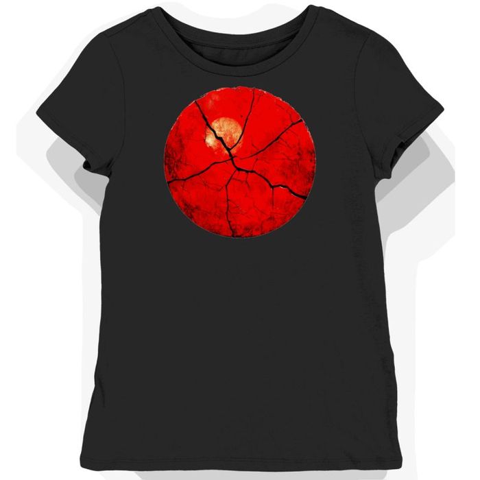 Koszulka damska czarna z motywem japońskiego kintsugi 2XL