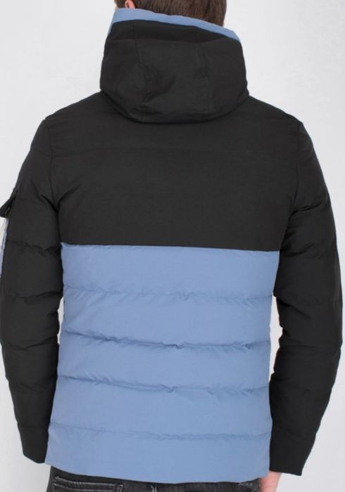 Чоловіча чорно-синя зимова куртка-трансформер